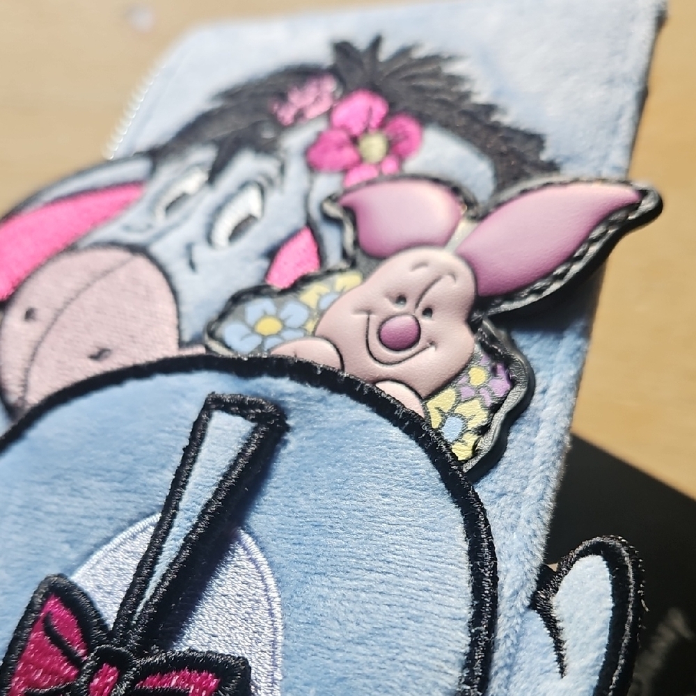 Loungefly Winnie the Pooh Eeyore and Piglet Kids Wallet - Blue and Pink - Picture 6 of 15